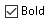 Bold checkbox in Windows 10